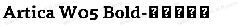 Artica W05 Bold字体转换